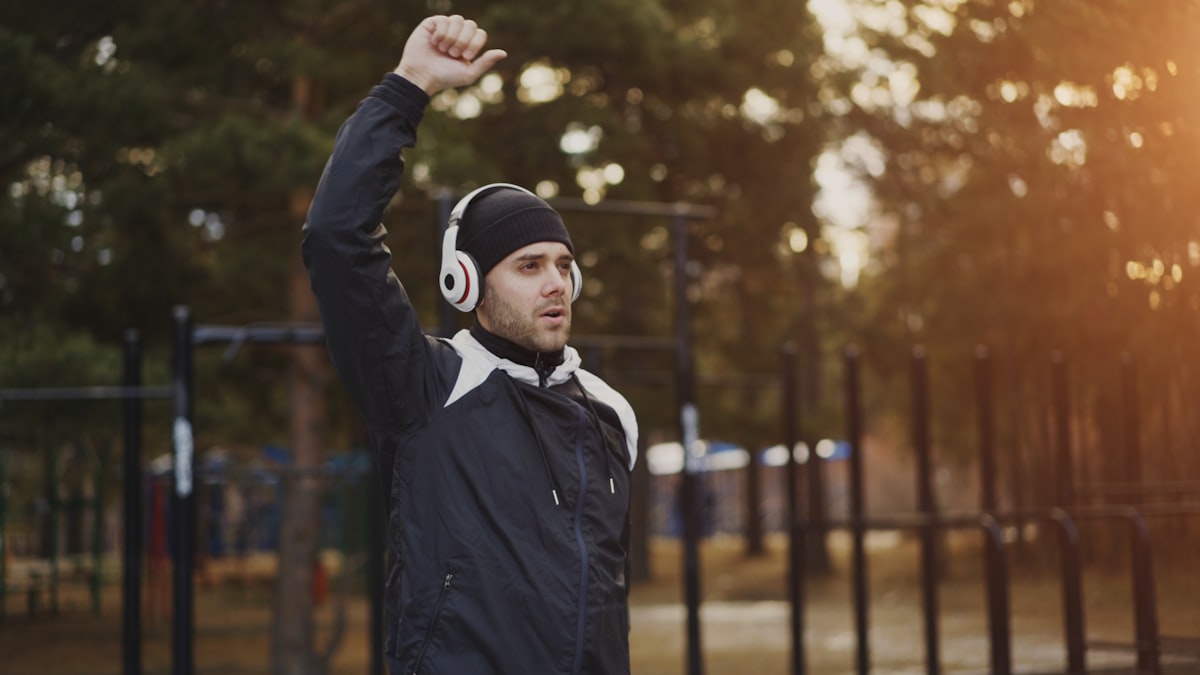 Person performing joint mobility exercise